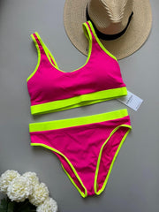 Kupaći kostim Lili Contessa moda - Kupaći kostim Roze-žuta, S, , Šifra: 3408-KUPACI-KOSTIM-LILI-ROZE-ZUTA-S