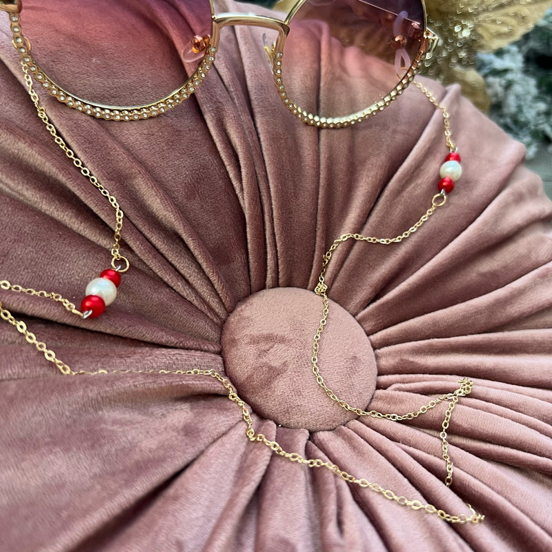 Lanac za naočare Tea Red - [variant_title] - Lanac za naočare | Contessa Moda