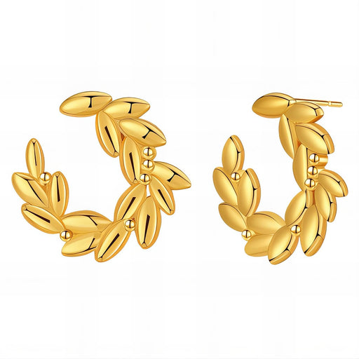 Leafs minđuše | 18K pozlata | Nerđajući čelik 88578-0 - [variant_title] - Minđuše | Contessa Moda