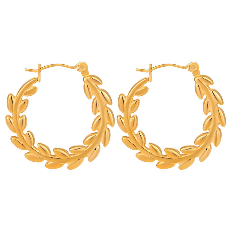 Leafs minđuše | 18K pozlata | Nerđajući čelik 89233-0 - [variant_title] - Minđuše | Contessa Moda
