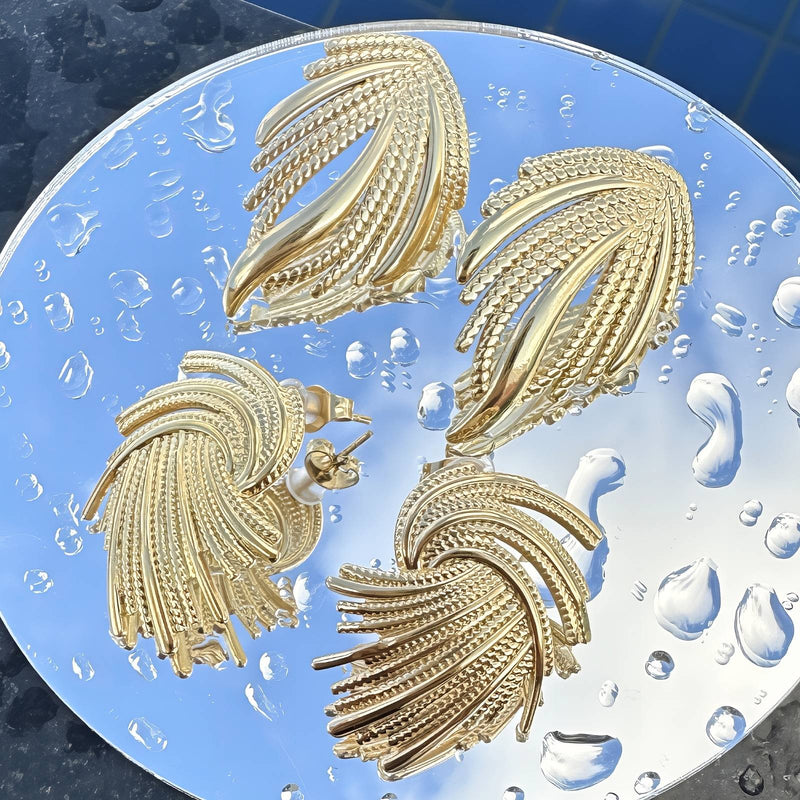 Leafs minđuše | 18K pozlata | Nerđajući čelik 89375-0 - [variant_title] - Minđuše | Contessa Moda