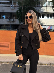 Mantil Klara - crna | Contessa Moda