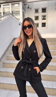 Mantil Mona - crna | Contessa Moda