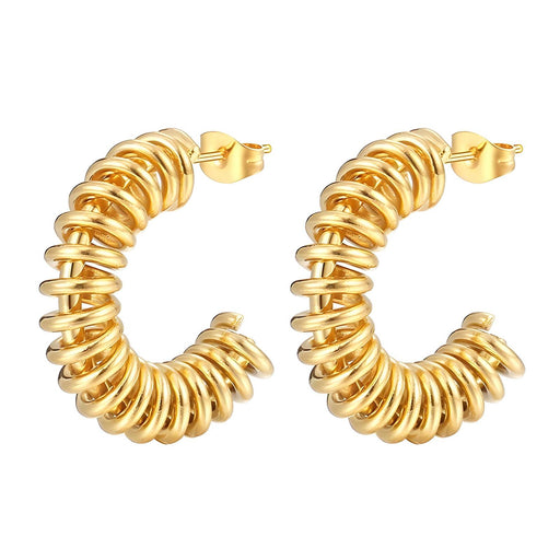 Spiral minđuše | 18K pozlata | Nerđajući čelik 87386-0 - [variant_title] - Minđuše | Contessa Moda