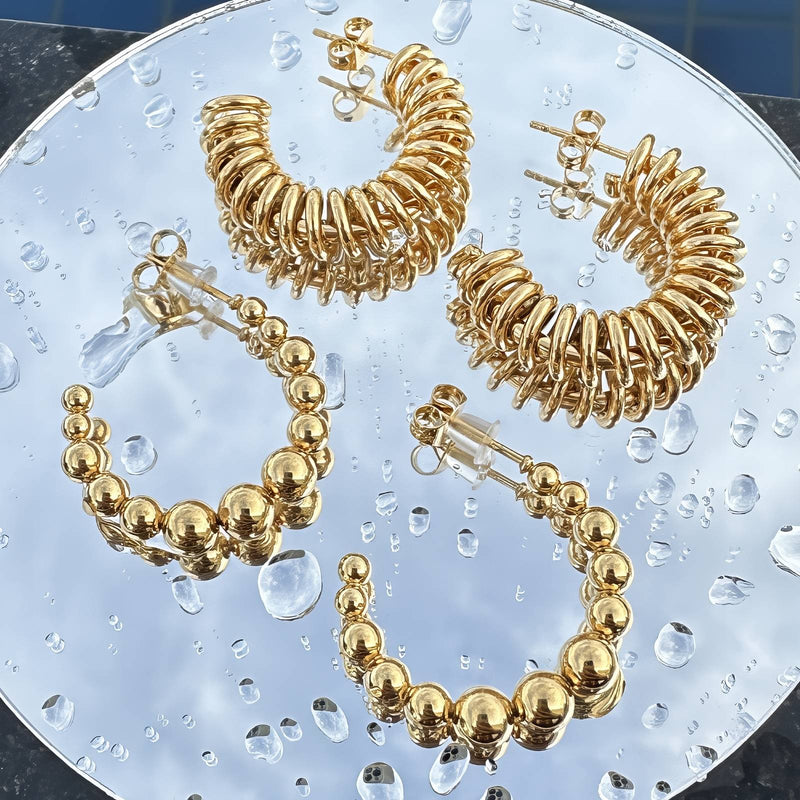 Spiral minđuše | 18K pozlata | Nerđajući čelik 87386-0 - [variant_title] - Minđuše | Contessa Moda