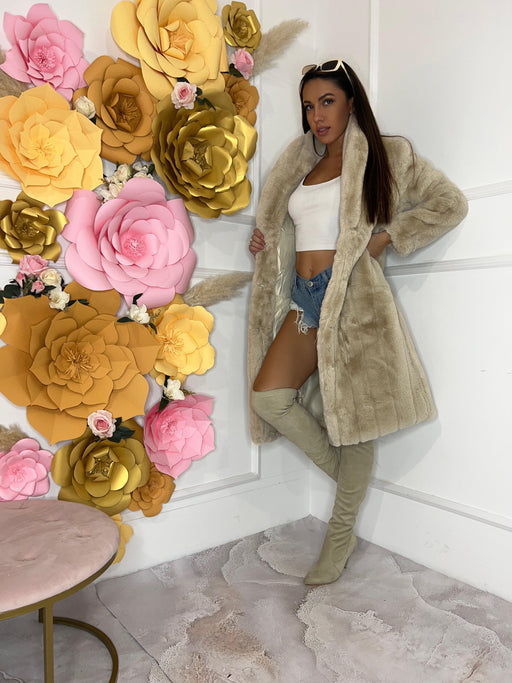 Bunda Teddy Beige-Duga bunda-Fashion Moda-Bež-L/XL-Contessa